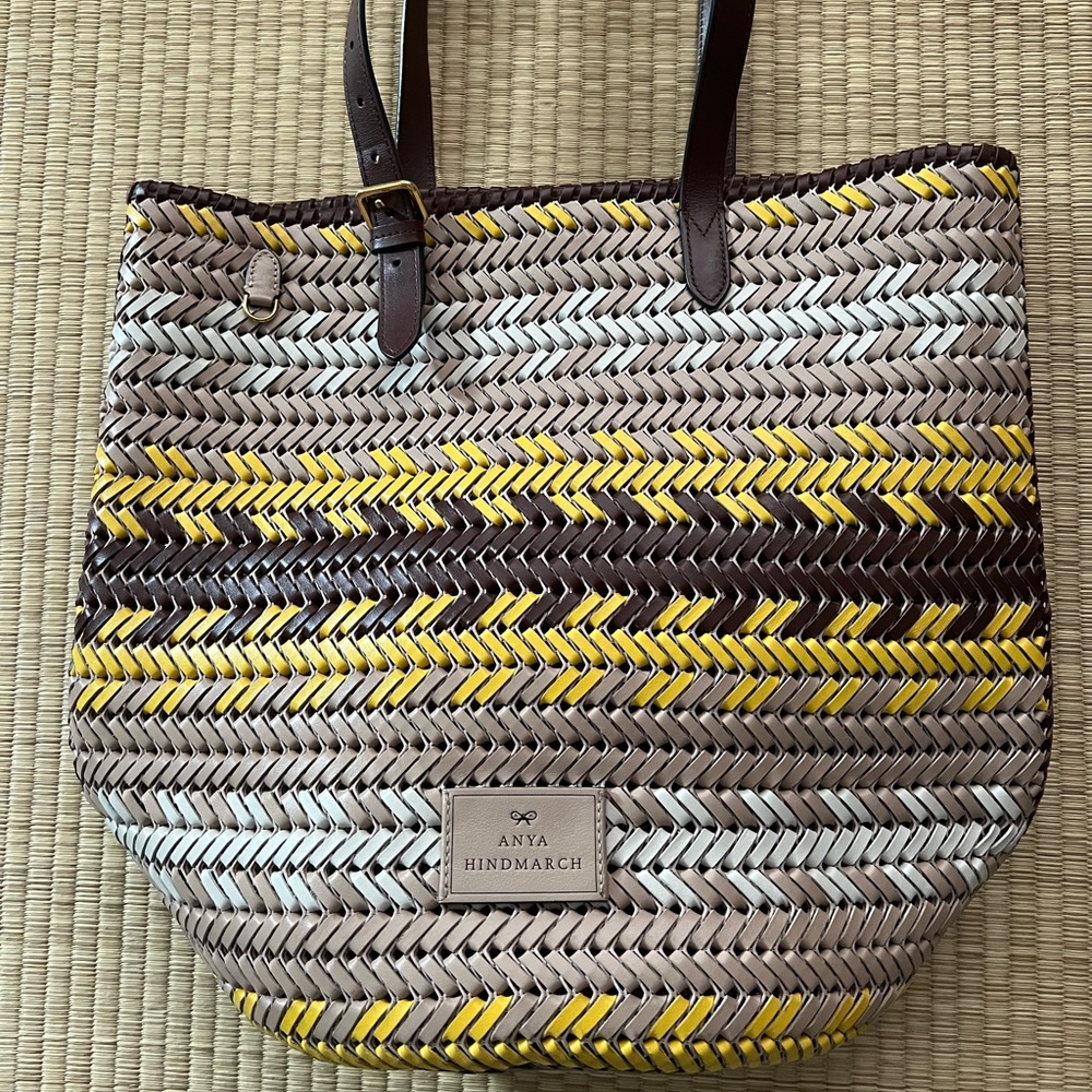 Anya Hindmarch Neeson Cylinder Brown/Yellow Bag